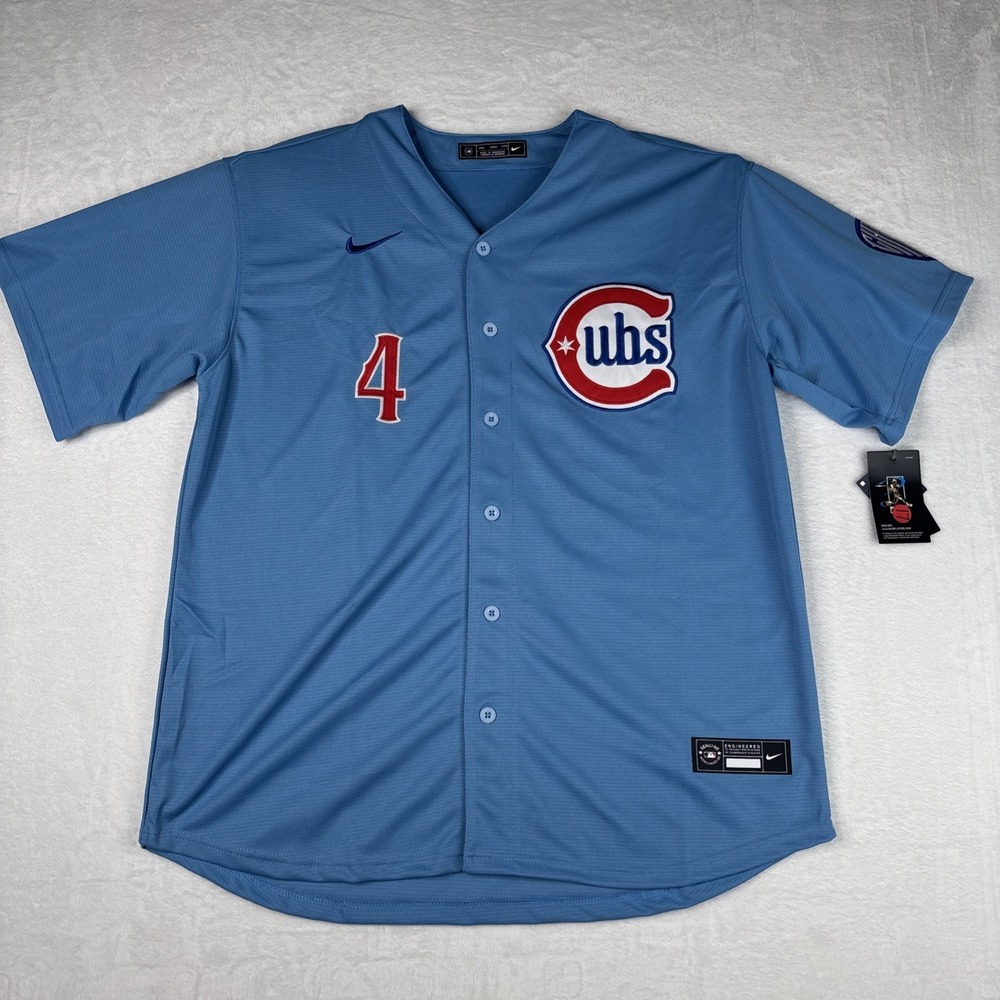 CUSTOM Chicago Cubs Pete Crow-Armstrong Light Blue Cool Mens 3XL Stitched Jersey